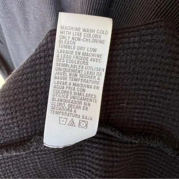 Standard James Perse Waffle Knit Long Sleeve Maxi Dress Abyss Dark Grey 1 Cozy - Picture 8 of 9